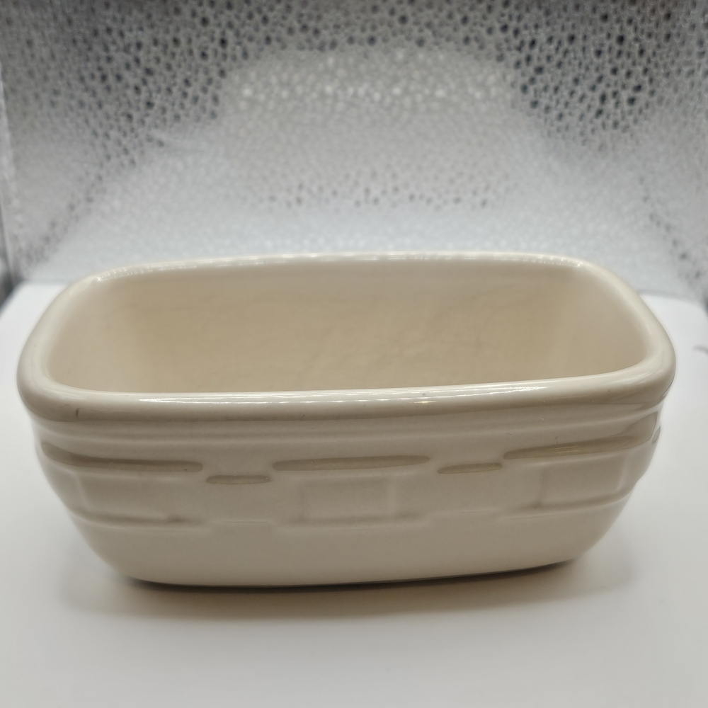 Cream Rectangular Ceramic Dish